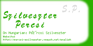 szilveszter percsi business card